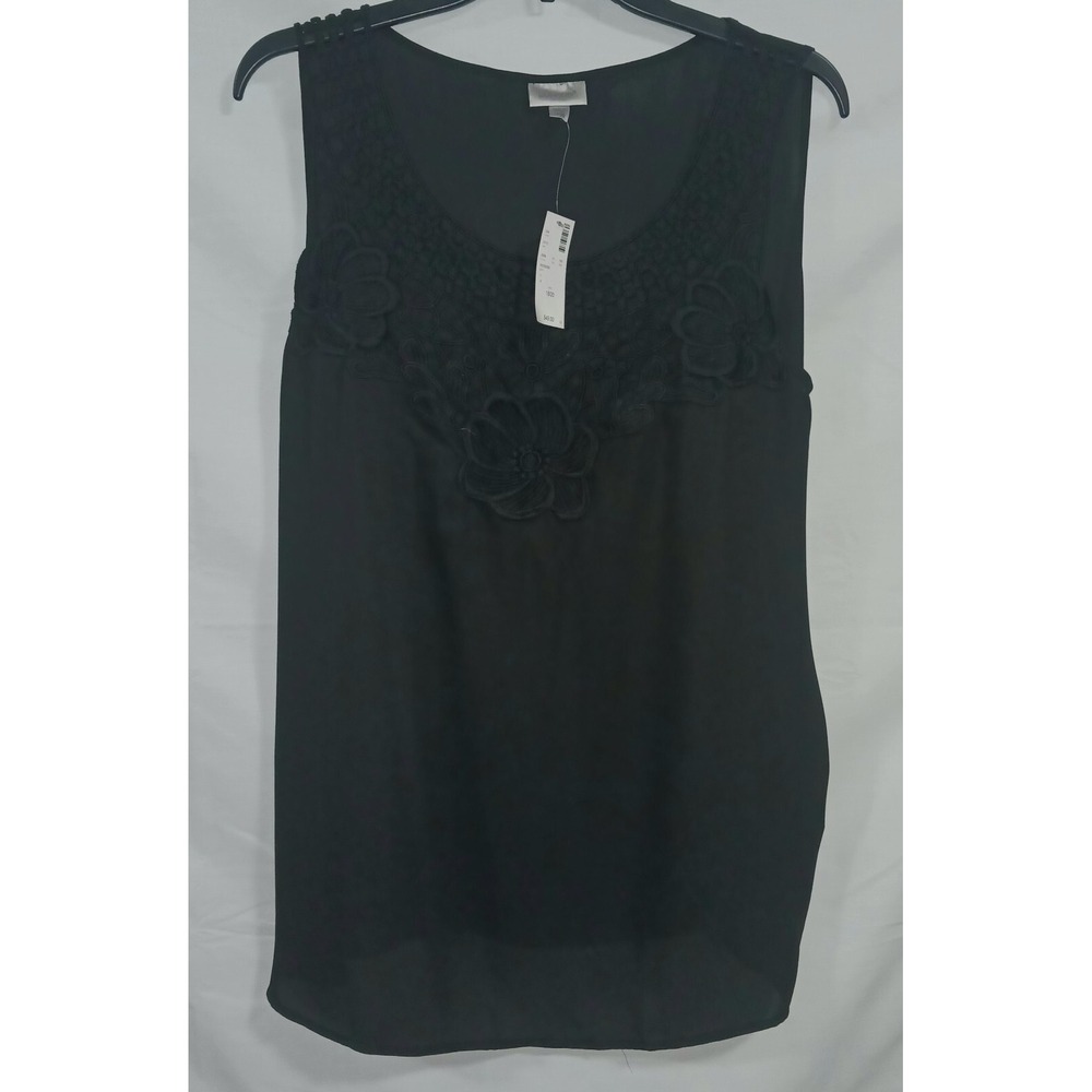 Avenue Blouse, Black, Sleeveless, Size 18/20, 100% Poly, 30'' in front, 26" back